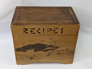 Wooden Recipe Box Japan - Picture 1 of 10