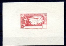 Senegal PA13 color proof no facial value 1940 Aviation Plane
