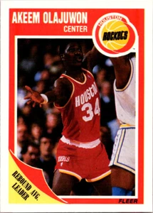 Akeem Olajuwon 1989 Fleer #61 Basketball Card - Picture 1 of 2