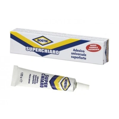 UHU BOSTIK SPA Bostik Super Chiaro Adesivo Universale Super Forte Colla Astuccio Tubetto 125 Gr