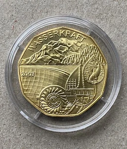 Sammlerstück 5 Euro 2003 Österreich, Jahr des Wassers - Wasserkraft - Bild 1 von 2