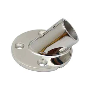 22mm 7/8inch Stainless Steel Marine Boat Hand Rail Fitting 60 Degree Round Base - Picture 1 of 6