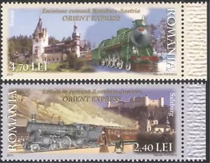 Romania 2010 Trains/Steam/Transport/Rail/Railways/Station/Map 2v set (s1912a) - Picture 1 of 1