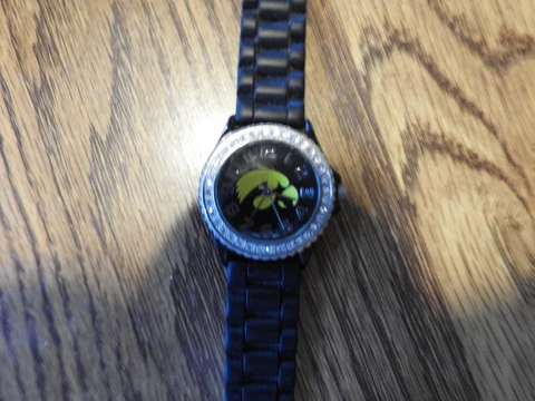 Iowa Hawkeyes Watch black face w Herky Cover