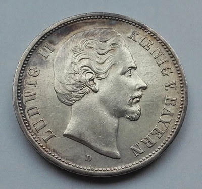 Kaiserreich 5 Mark Bayern 1875, Ludwig II, J.42 - Bild 1 von 4