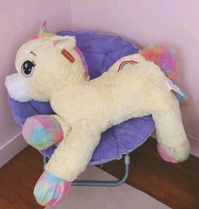 NEW Maogolan Jumbo Yellow Unicorn Plush 36" - Picture 1 of 6