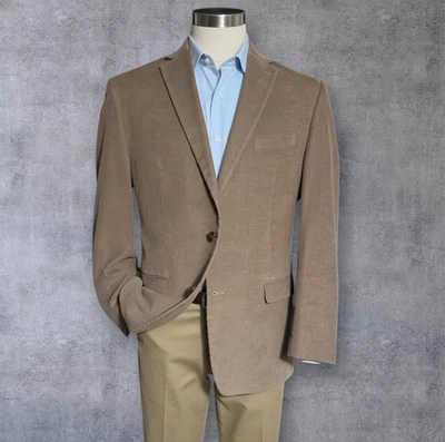 CHAPS Men's 44L Corduroy Blazer Tan Brown Sport Coat 2-Button Jacket Cotton - Image 1 of 4