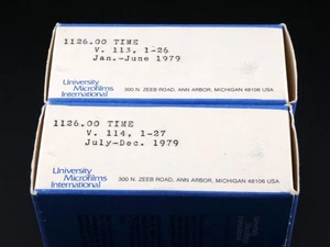 Vintage Time Magazine 1979 Micro Film Annual Set Microfiche Lot Jan - Dec - Picture 1 of 6