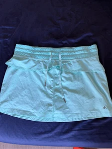 Pantalones Cortos Kyodan Skort Grande Para Mujer Azul Cintura Elástica Falda Cordón Golf - Imagen 1 de 3