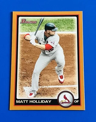 2010 Bowman Matt Holliday Cardinals Bronze Parallel Baseball Card #55; #d /250 - Image 1 of 2