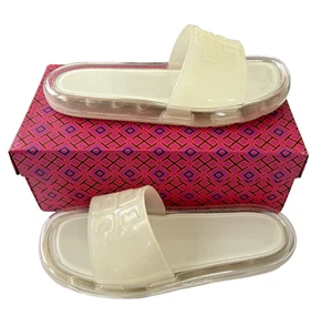 Tory Burch sandali donna bubble jelly slides avorio chiaro taglia 11 EU 41/42 - Foto 1 di 8