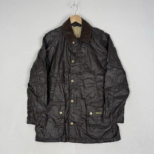 Barbour Rambler SMU 100% Linen Coat Jacket Brown Size Small Full Zip Corduory - Picture 1 of 14