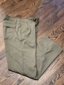 Prana Zion Pant II Men's 32 x 30 Stretch Slim Fit Roll Up Hem Belted Hiking - Picture 1 of 13