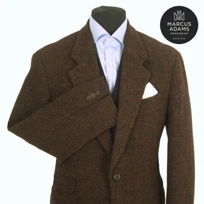 Harris Tweed Jacket Blazer 40R Country Weave Hacking Hunting Sports Mens Brown - Image 1 of 4
