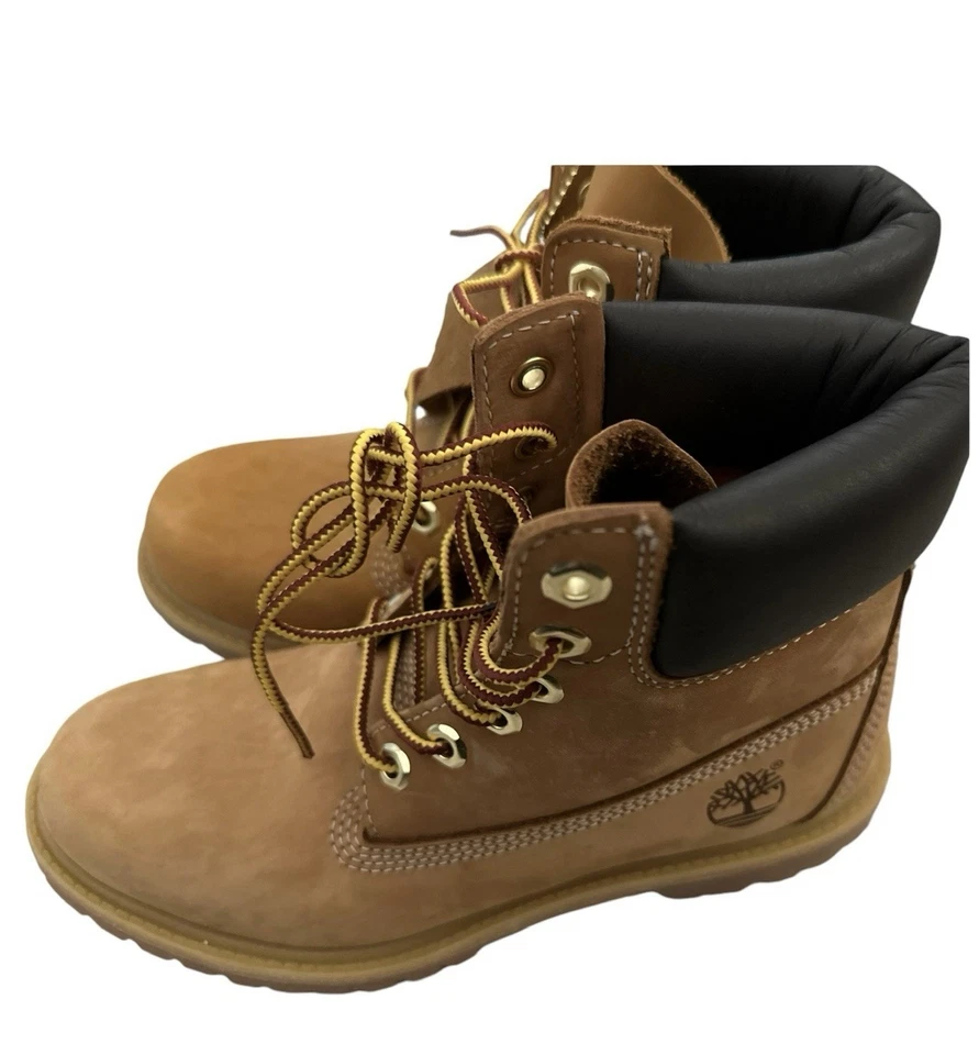Timberland Mujer 6 Pulgadas Premium Botas Impermeables Trigo Nubuck 7M Nuevas en Caja con Defecto Foto 1 de 4