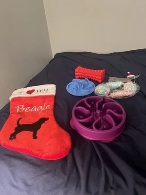 Dog-Themed Christmas Stocking Bundle –Beagle Lovers-Ready-to-Go Holiday Gift - Image 1 of 4