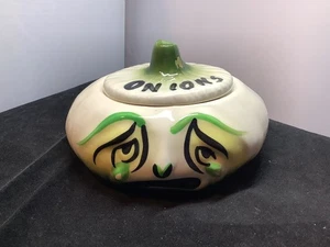 Tarro de almacenamiento de cebolla llorando cerámica antropomórfica MCM California - Imagen 1 de 11