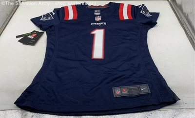Nueva con etiquetas Camiseta Nike Para Mujer Azul NFL New England Patriots Cam Newton #1 Talla Pequeña Foto 1 de 4