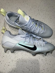 Nike Alpha Huarache 9 Elite Low Lax SE Off Grey Cleats FV6147-001 - Men's Sz 7.5 - Picture 1 of 6