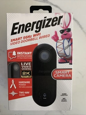 Energizer 2K Quad HD Smart 5GHz WiFi Video Doorbell Wired EOD1-1002-2KB - Image 1 of 4