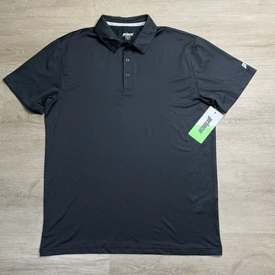 Prince Match Mesh Tennis Shirt Sleeve Polo Pickelball Black Mens Size Medium NWT - Image 1 of 4