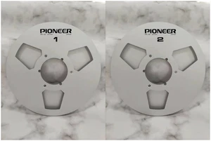 Ein Paar 10,5 '' Silber Pionner Tape Rolle Hochwertige Aluminium Take Up Rolle - Picture 1 of 6
