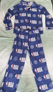 Size 8 (S) 2pcs Pajamas Set Blue Boys PJs NBA - Picture 1 of 5
