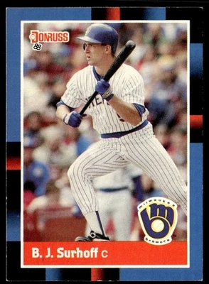 1988 Donruss B.J. Surhoff Milwaukee Brewers #172 - Image 1 of 2