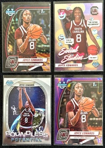 Lot 4 Joyce Edwards 2025 Bowman U Chrome 1st- 1 Purple Lava 1 Black Wave - Picture 1 of 2