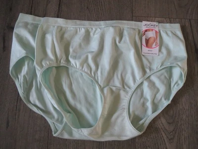 Bragas calzoncillos para mujer Jockey suaves y brillantes verde menta lote/2 talla 8/XL NUEVAS CON ETIQUETAS Foto 1 de 3