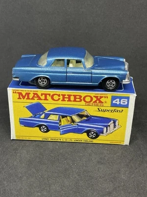 De colección Lesney Matchbox 46 Personalizado Superrápido Mercedes Benz 300se Bonita Caja Repro Foto 1 de 4