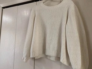 Suéter Michael Kors Mujer Manga Larga Marfil Brilla Acogedor Talla XL - Imagen 1 de 8