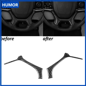 Real Carbon Fiber Interior Steering Wheel Panel Trim For Honda Odyssey 2018-2025 - Foto 1 di 20