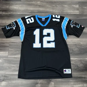 Vintage 90s Champion Carolina Panthers Trikot Kerry Collins Herren Größe 48 schwarz - Bild 1 von 7