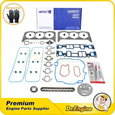 Head Gasket Set Timing Chain Kit for Chevrolet Express K1500 GMC Savana Isuzu - Image 1 of 4