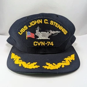 USS John C Stennis Flugzeugträger Navy CVN74 Patch Snapback Vintage 80er ungetragen - Bild 1 von 10
