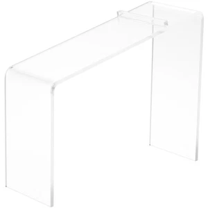 Plymor Clear Acrylic Elevated Heel Shoe Display Riser, 3" W x 9" D x 7" H - Picture 1 of 2