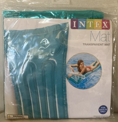 💥¡NUEVO! Intex 72" Transparente Brillante Azul Alfombra Piscina/Playa Flotador Tumbona Balsa de Aire Foto 1 de 4