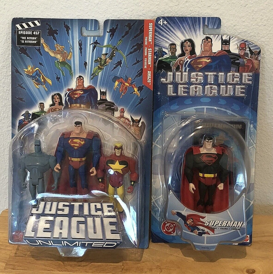 NUEVAS FIGURAS DE ACCIÓN MATTEL 2003 Y 2004 SUPERMAN DC COMICS LIGA DE LA JUSTICIA SIN USAR, EN CAJA Foto 1 de 4