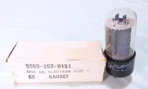 Tubo de válvula 6AU5GT NOS GE EE. UU. 1963 5960-262-0151 probado 100 % - Imagen 1 de 8