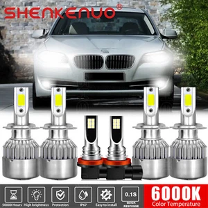 Combo de 6 faros antiniebla altos bajos para BMW 528i 535i 550i 2008-2010 LED - Imagen 1 de 12