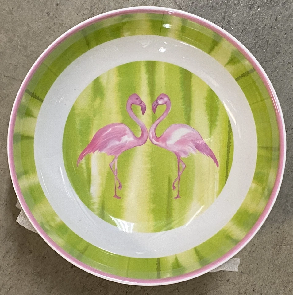 Cynthia Rowley Pink Flamingo MELAMINE Cereal Bowls Set Of 4 - Image 1 of 1