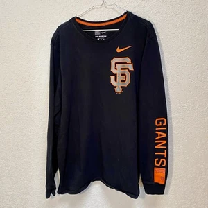 Nike San Francisco Giants Shirt Mens 2XL Black Athletic Cut 24 Willie Mays Plaza - Picture 1 of 10