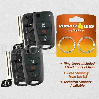 2 For 2012 2013 2014 Kia Rio Key Fob Shell Case Cover Foto 1 de 4