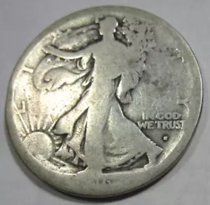 1916 S * SILBER WALKING LIBERTY HALF DOLLAR wie gesehen * USA ONLY Please! KOSTENLOSER VERSAND - Bild 1 von 4
