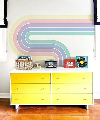 Colorful Fountain Rainbow Wall Decals, Stickers, Mural, Wall Art Decoration 654 - Image 1 of 4