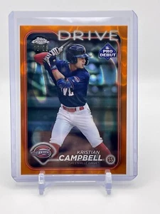 2024 Topps Chrome Pro Debut Baseball Kristian Campbell Orange Lava /25 - Picture 1 of 3