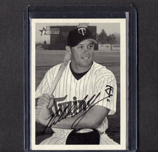 2001 BOWMAN HERITAGE CARD SIGNED IP AUTO MICHAEL CUDDYER MINNESOTA TWINS GREAT