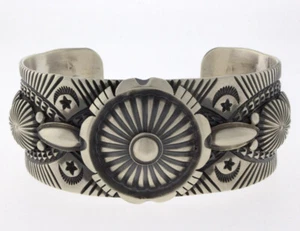 Sterling Silver Bracelet By Navajo Artist Delbert Gordon - Picture 1 of 4