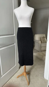 MWT Vince Rib Knit Wool Cashmere Midi Skirt Side Slits XS $345 - Picture 1 of 7